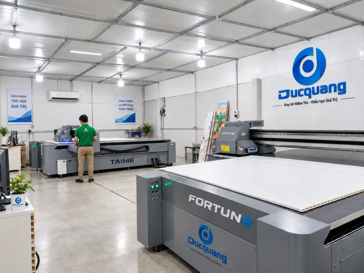 Xưởng in UV Đức Quang tại Bình Dương