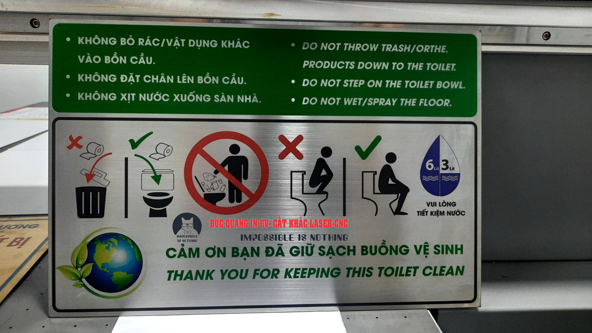 Biển báo giữ vệ sinh chung